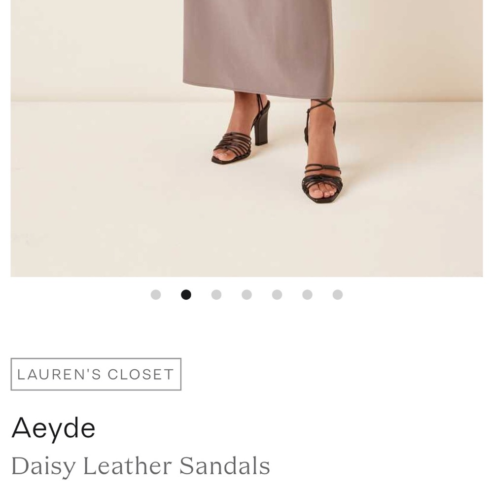 EUC Aeyde Daisy Leather Sandal - 37, Black - Picture 2 of 6